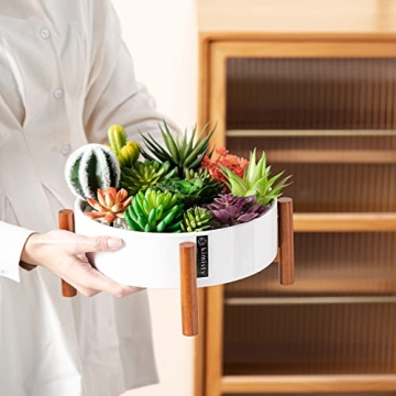 Kimisty Stylish Large Round Succulent Pot with Stand