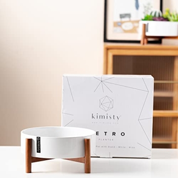 Kimisty Stylish Large Round Succulent Pot with Stand