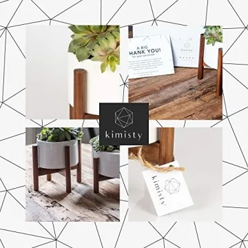 Kimisty Stylish Large Round Succulent Pot with Stand