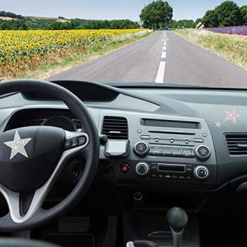 Frienda 8 Pieces Rhinestone Star Stickers Bling Car Decals Crystal Self Adhesive Diamond Car Sticker...