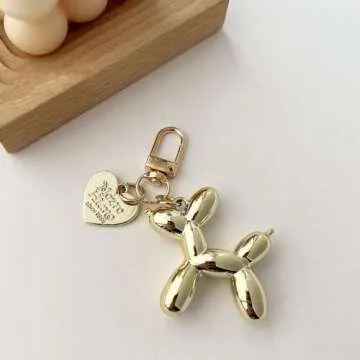 tenghong2021 Valentine's Day Gift Cute Jelly Balloon Dog Keychain for Women Key Chain Car Keys Handb...