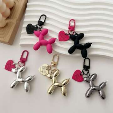 Cute Jelly Balloon Dog Keychain for All Occasions
