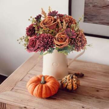 GTIDEA Fall Artificial Flowers for Weddings & Home Decor