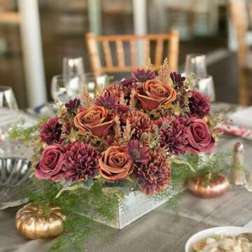 GTIDEA Fall Artificial Flowers for Weddings & Home Decor