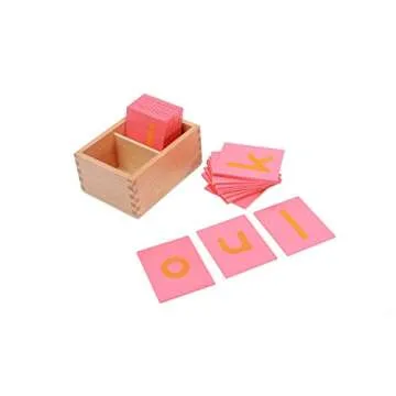 Adena Montessori Lower and Capital Case Sandpaper Letters,Early Child Development Learning Material,ABC Alphabet Preschool Toy Baby English Letters Language Teaching,Montessori Flash Cards for Kids