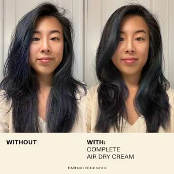 JVN Air Dry Cream, 1 Fl Oz - No Heat Soft Hair Styling Cream for All Hair Types, Smoothes and Defines Hair, Sulfate Free - Grapefruit & Tangerine Fragrance