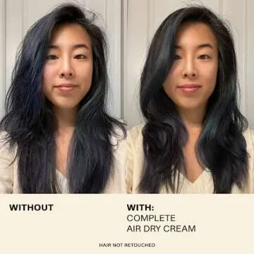 JVN Air Dry Cream, 1 Fl Oz - No Heat Soft Hair Styling Cream for All Hair Types, Smoothes and Defines Hair, Sulfate Free - Grapefruit & Tangerine Fragrance