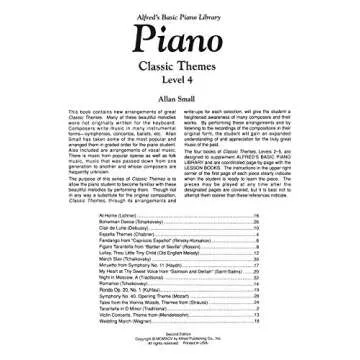 Alfred's Basic Piano Library Classic Themes, Bk 4 - Learn Piano Easily