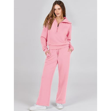 ANRABESS 2 Piece Sweatsuit Set - Cozy Stylish Lounge Wear