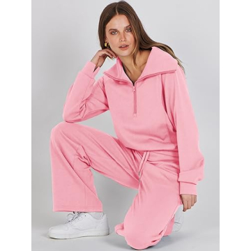 ANRABESS 2 Piece Sweatsuit Set - Cozy Stylish Lounge Wear