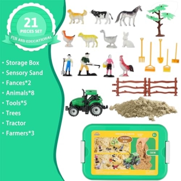 AGENTLAN Farm Sensory Bin - Educational Fun for Kids