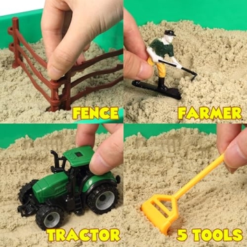 AGENTLAN Farm Sensory Bin - Educational Fun for Kids