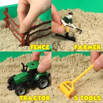 AGENTLAN Farm Sensory Bin - Educational Fun for Kids