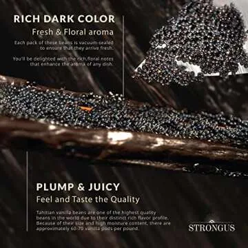 Strongus Madagascar Vanilla Beans - Rich Flavor & Aroma