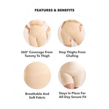 SHAPERMINT Shapewear for women - High-Waisted Shapewear Tummy Control Shorts, Faja body shaper, underwear for women