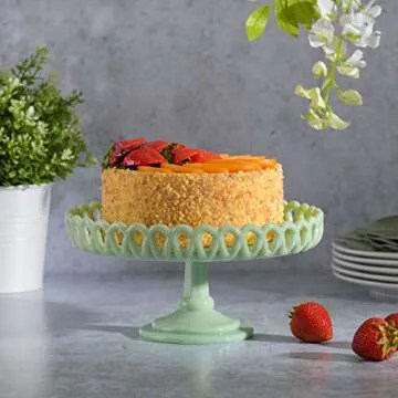 Martha Stewart 8.5" Jadeite Cake Stand - Timeless Elegance for Every Occasion