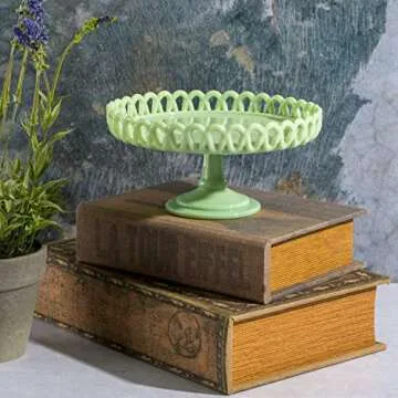 Martha Stewart 8.5-Inch Jadeite Cake Stand | Elegant & Handcrafted