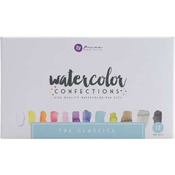 Art Philosophy Prima Marketing Watercolor Confections Watercolor Pans 12 Color Pack -The Classics 655350584252 Watercolor Confections: The Classics