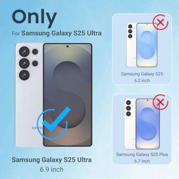Temdan for Samsung Galaxy S25 Ultra Case Clear, [Wireless Charging][Anti-Yellowing][Military-Grade P...