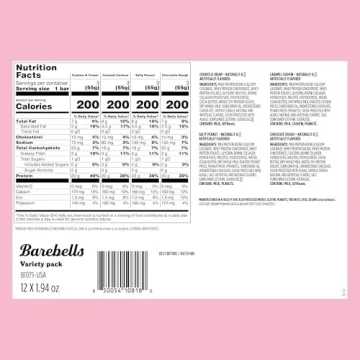 Barebells Protein Bars 12-Pack High Protein Low Sugar Snacks