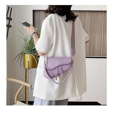 JBB Women Vintage Saddle Shoulder Bag - Chic Crossbody Purse