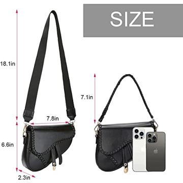 JBB Women Vintage Saddle Shoulder Bag - Chic Crossbody Purse