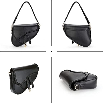 JBB Women Vintage Saddle Shoulder Bag - Chic Crossbody Purse