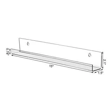 Fasmov 15 Inch Acrylic Floating Shelves - Modern Display