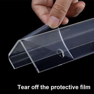 Fasmov 6 Pack 15 Inch Acrylic Floating Bookshelf, Invisible Wall Bookshelves for Kids Room, Living Room, Office, Bedroom, Bathroom, Kitchen