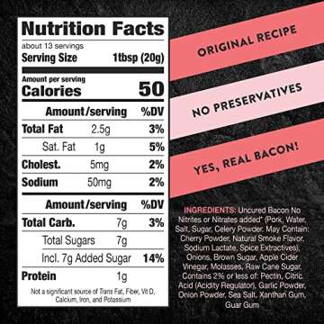 TBJ Gourmet Classic Bacon Jam - Original Recipe Bacon Spread - Uses Real Bacon, No Preservatives - Authentic Bacon Jams - 2 x 9 Ounces