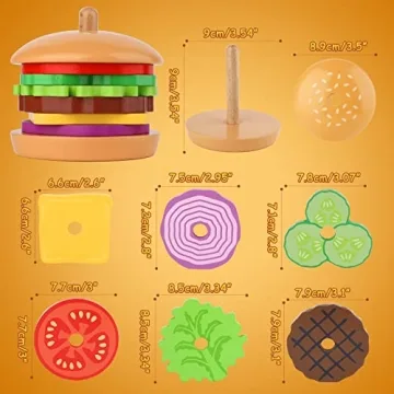 Montessori Burger Stacking Toy for Creative Play and Learning