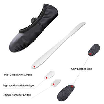 RoseMoli Ballet Shoes for Girls, Comfortable Dance Slippers