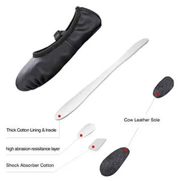 RoseMoli Ballet Shoes for Girls, Comfortable Dance Slippers