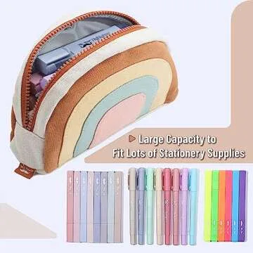 Mr. Pen- Boho Pencil Case, Large Capacity Pencil Pouch, Pencil Bag, Pen Case, Pen Pouch, Pen Bag, Pencil Pouches, Pencil Bags, Rainbow Pencil Case, School Pencil Case, College Pencil Case