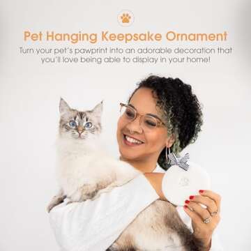 Pearhead Pet Paw Print Keepsake Ornament Kit for Dogs & Cats