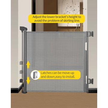 DEAR LOV Retractable Baby Gate, Safe & Stylish 55" Wide