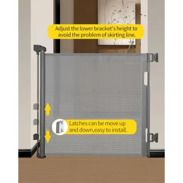 DEAR LOV Retractable Baby Gate, Safe & Stylish 55" Wide