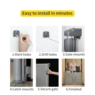 DEAR LOV Retractable Baby Gate, Safe & Stylish 55" Wide