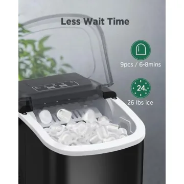 Silonn Ice Maker - 26Lbs Daily Production & Fast Ice