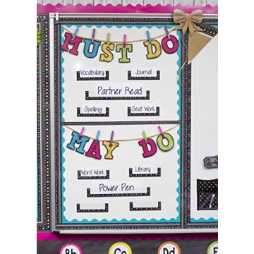 Chalkboard Bright Magnetic Pockets Classroom Organization
