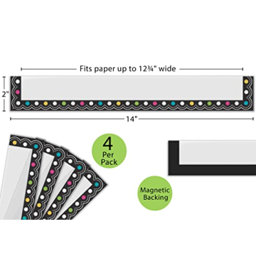 Chalkboard Bright Magnetic Pockets Classroom Organization