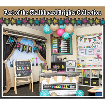 Chalkboard Bright Magnetic Pockets Classroom Organization