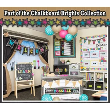 Chalkboard Bright Magnetic Pockets Classroom Organization