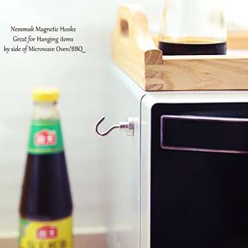 Neosmuk Magnetic Hooks, Cruise Ship Essentials, 30lb+ Heavy Duty Magnetic Hooks for Cruise Cabins, Refrigerator, Grill, Hanging, and Travel | Extra Strong Must-Haves Magnet Hook