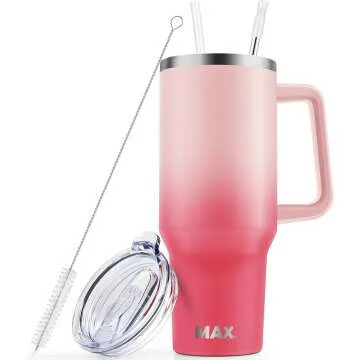 MaxBase 40 oz Insulated Travel Tumbler for Drinks
