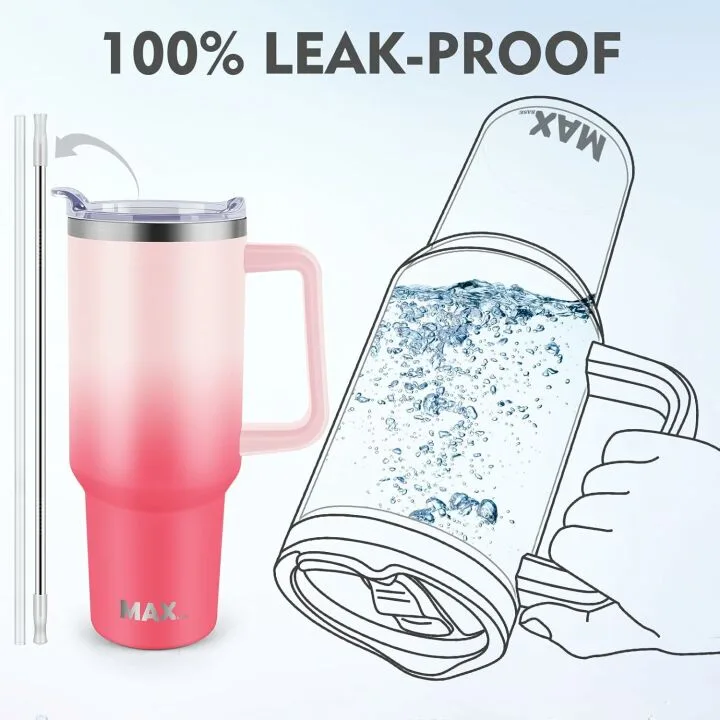 MaxBase 40 oz Insulated Travel Tumbler for Drinks