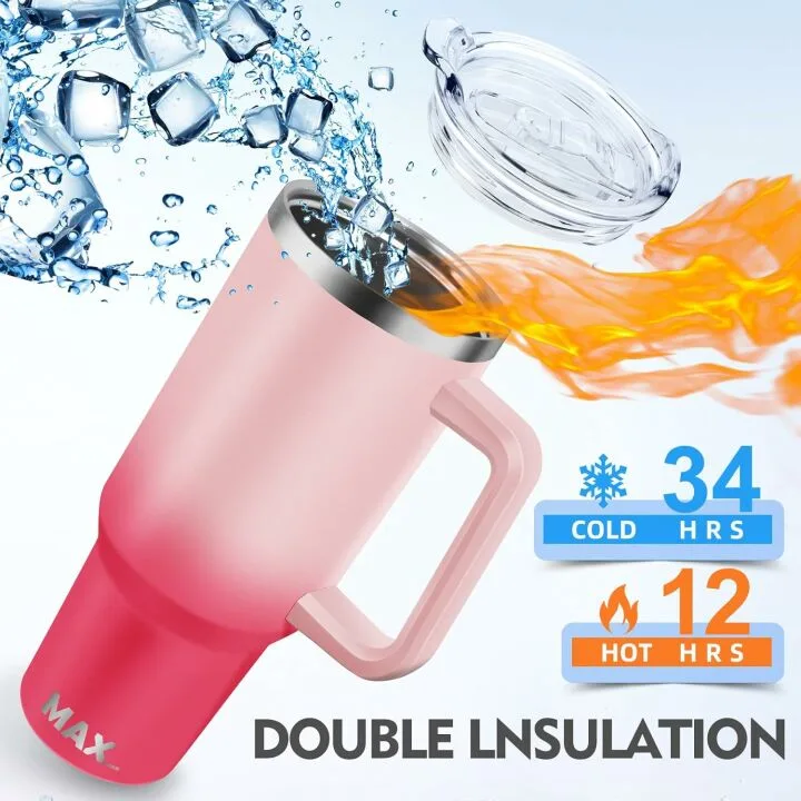 MaxBase 40 oz Insulated Travel Tumbler for Drinks