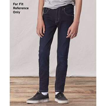 Levi's Boys' Big 519 Extreme Skinny Fit Jeans, Black Stretch, 14
