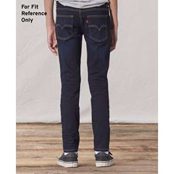 Levi's Boys' Big 519 Extreme Skinny Fit Jeans, Black Stretch, 14