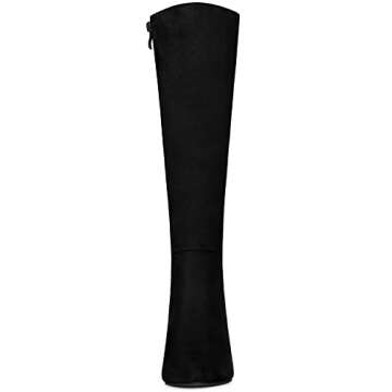 Allegra K Stylish Black Knee High Stiletto Heels Boots